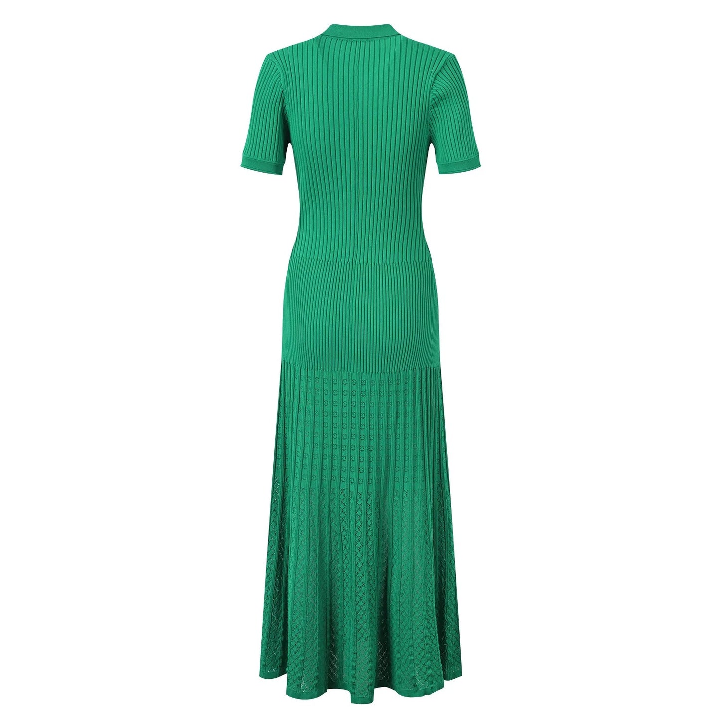 French Style Polo Neck Maxi Dress