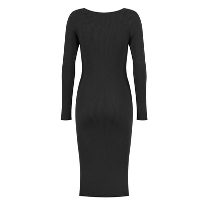 Long Sleeve Slim Fitted Dress